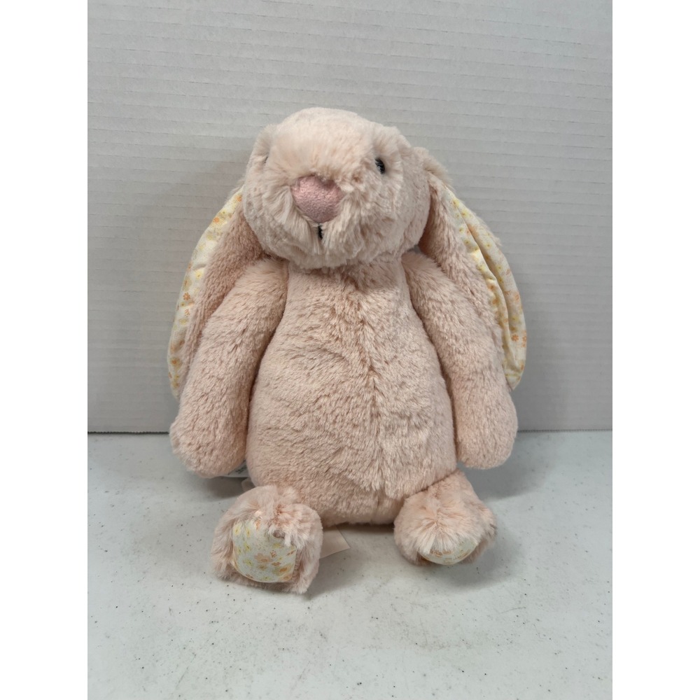 Snug Pink Bunny Plush Stuffed Animal Floral Ears CH1000005 ZJF001